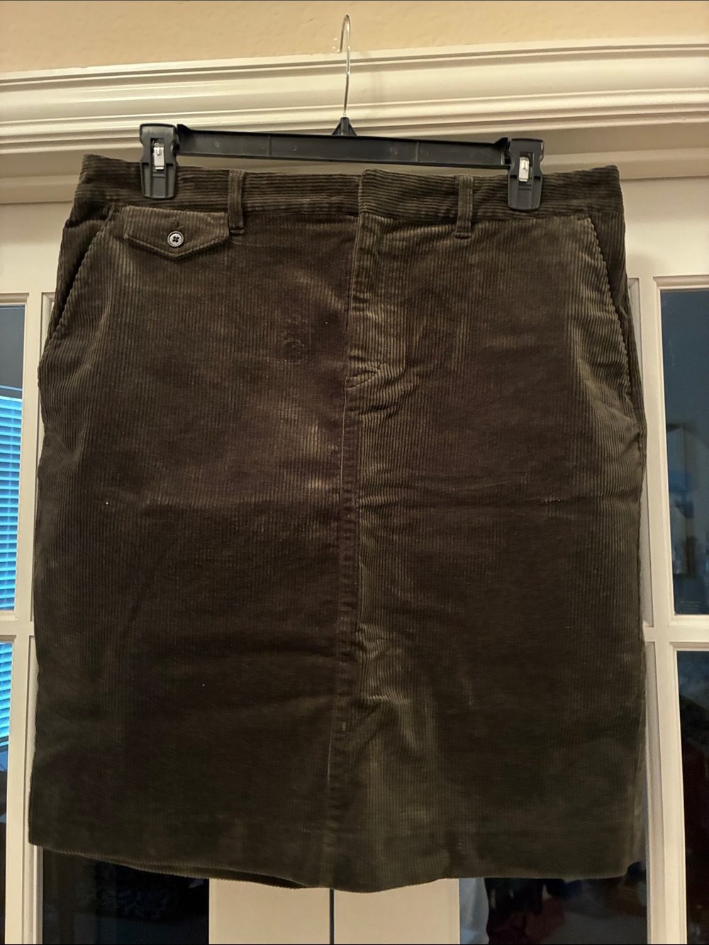 Ralph Lauren Women’s Corduroy Skirt in Dark Olive Brown